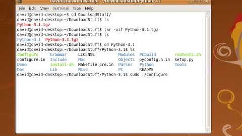 Install Python 3.1 using Linux