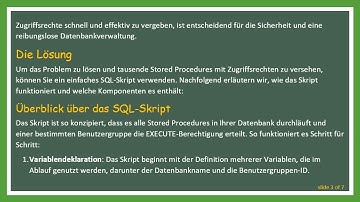 Vereinfachung von Access Grants für Hunderte von Stored Procedures in SQL Server