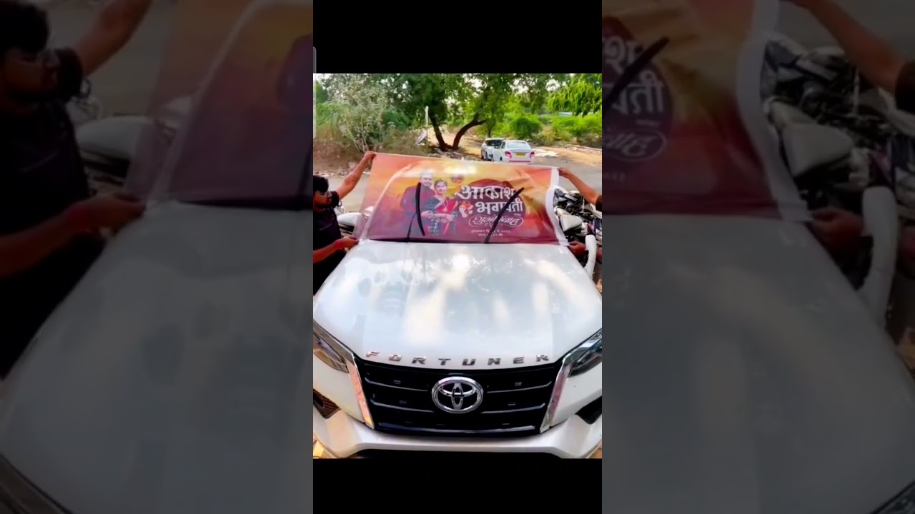 toyota fortuner one way glass print 