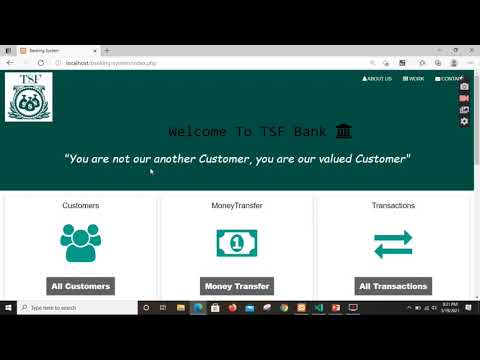 Basic Banking System Task #TheSparksFoundation
