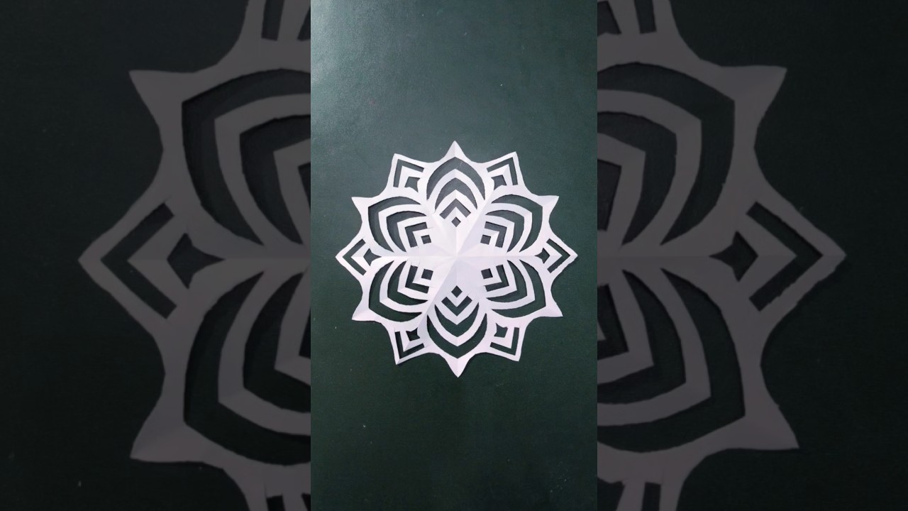Diy Easy Paper Craft Idea, Paper Snowflake flower design 