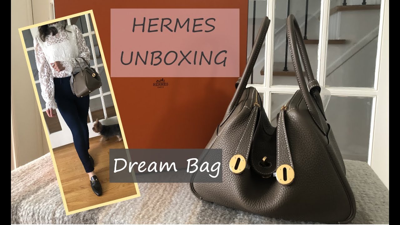 Hermes Lindy 26 Bag 8F Etain Clemence GHW