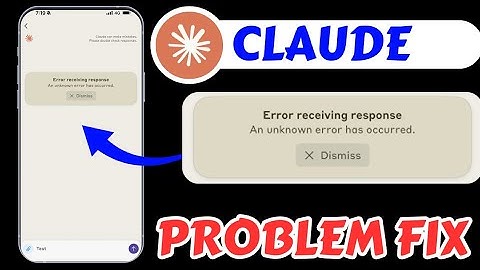 Claude Error Receiving Response Problem Today Fix || How To Fix Error Receiving Response on Claude