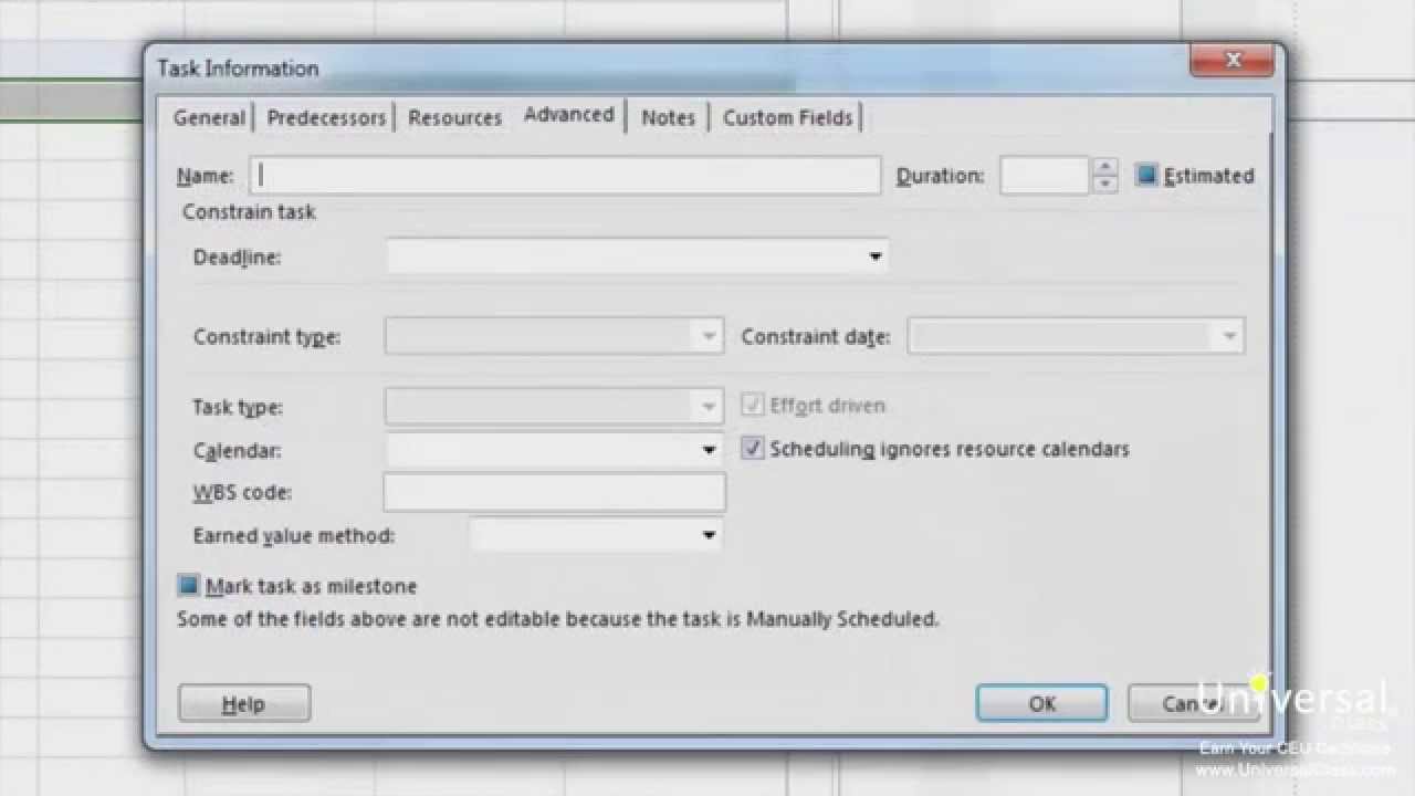 Entering and Scheduling Tasks in Microsoft Project 2013 - YouTube