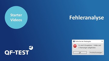 Fehleranalyse | GUI Testtool für Java, Web, Android und Windows - QF-Test