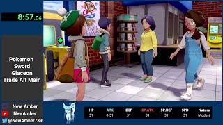 Pokemon Sword Glaceon Trade Alt Main in 3:55:13