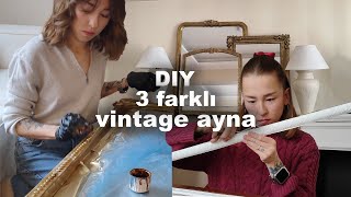 uygun fiyatlı vintage görünümlü eskitme ayna yaptım! | DIY VLOG screenshot 4
