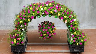 Красивая цветочная радуга для сада, креативные идеи для маленького сада