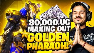 FIRST EVER MAXING OUT PHARAOH SKIN || Rs.80,000 UC || LUCKIEST EVER YOUTUBER || PUBG MOBILE ||
