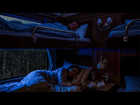 Sleep Meditation: Stormy Rain on Moving Train Sounds for Deep Relaxation and Full Body Renewal 🌧️