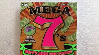 Quick Reveal! $20 Mega 7’s Texas Lottery Scratch off Ticket.