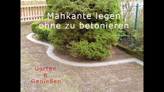 Mähkante verlegen ohne zu betonieren