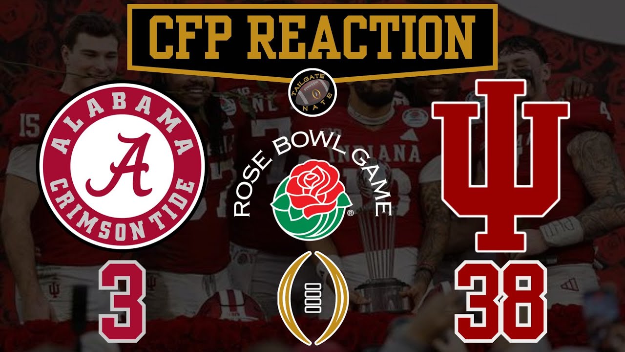 REACTION: Indiana beats Alabama - 2025 Rose Bowl CFP Quarterfinal - YouTube