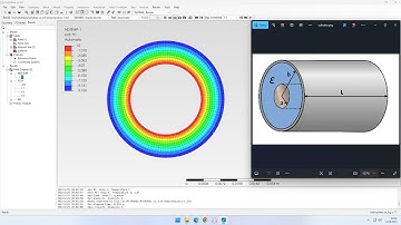 PrePoMax (CalculiX FEA) - Tutorial 51 - Electrostatics - capacitance of concentric cylinders
