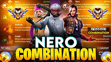 Nero Character Combination | Cs Rank Best Character Skill | Nero Character in Free Fire