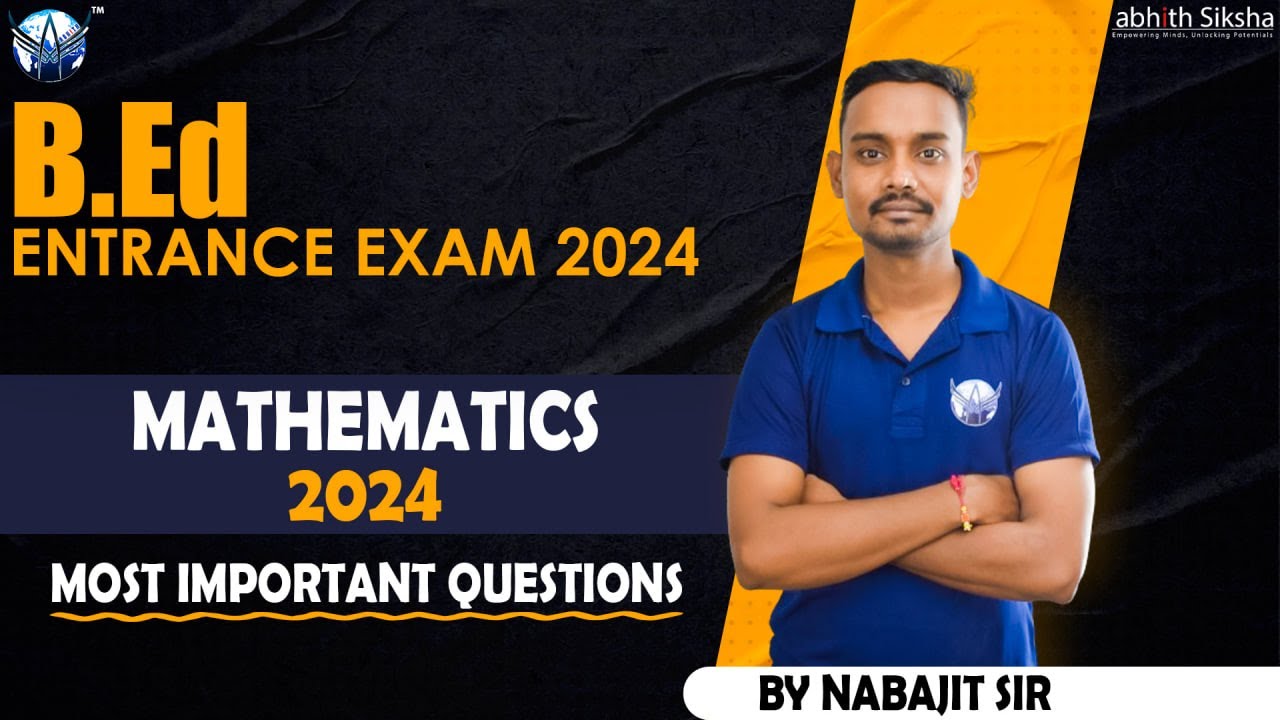 B.Ed Entrance Exam II Most Important Question II 2024