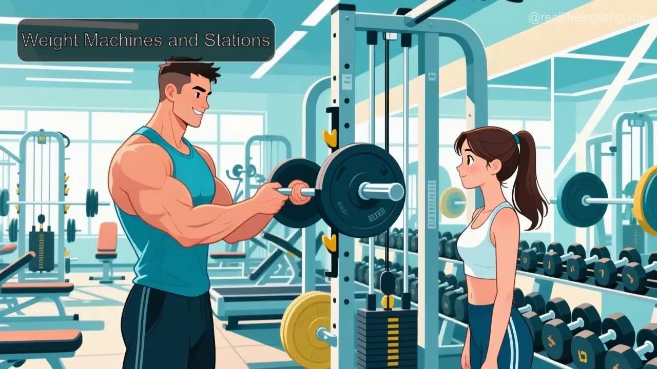 My First Day at the Gym: Learn Fitness & Equipment English Vocabulary for Beginners