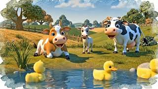 Hello Farm Friends 🐄🐐🦆 | Calm Animal Songs for Kids screenshot 3