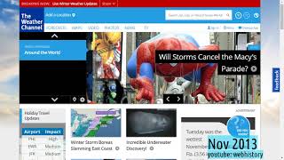 webhistory of weather.com