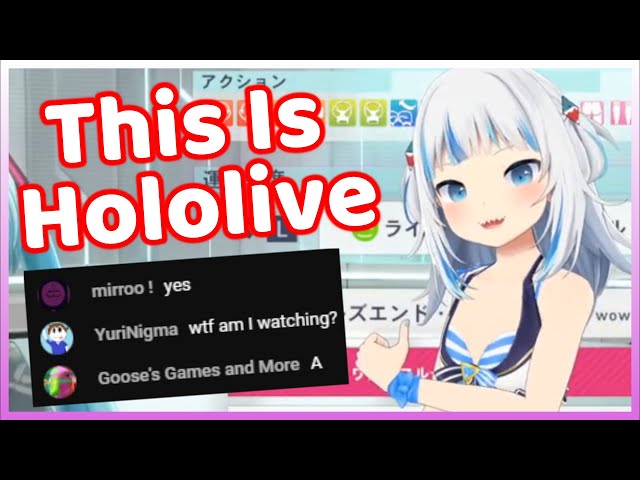 Gura saw a viewer who NEVER SEEN a Vtuber before (Hololive) class=