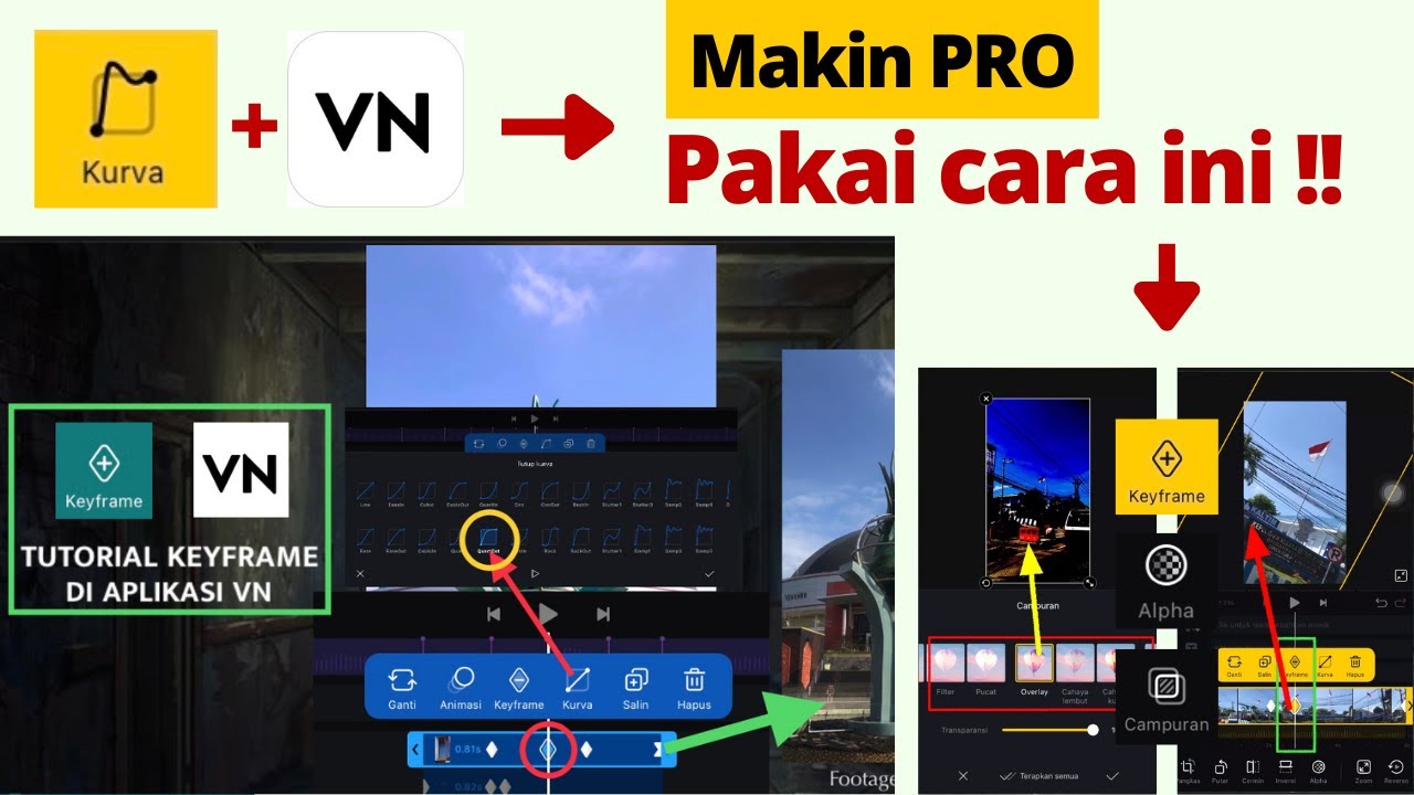 Cara Edit Video Menggunakan Keyframe di Apk VN Makin PRO Pakai Cara