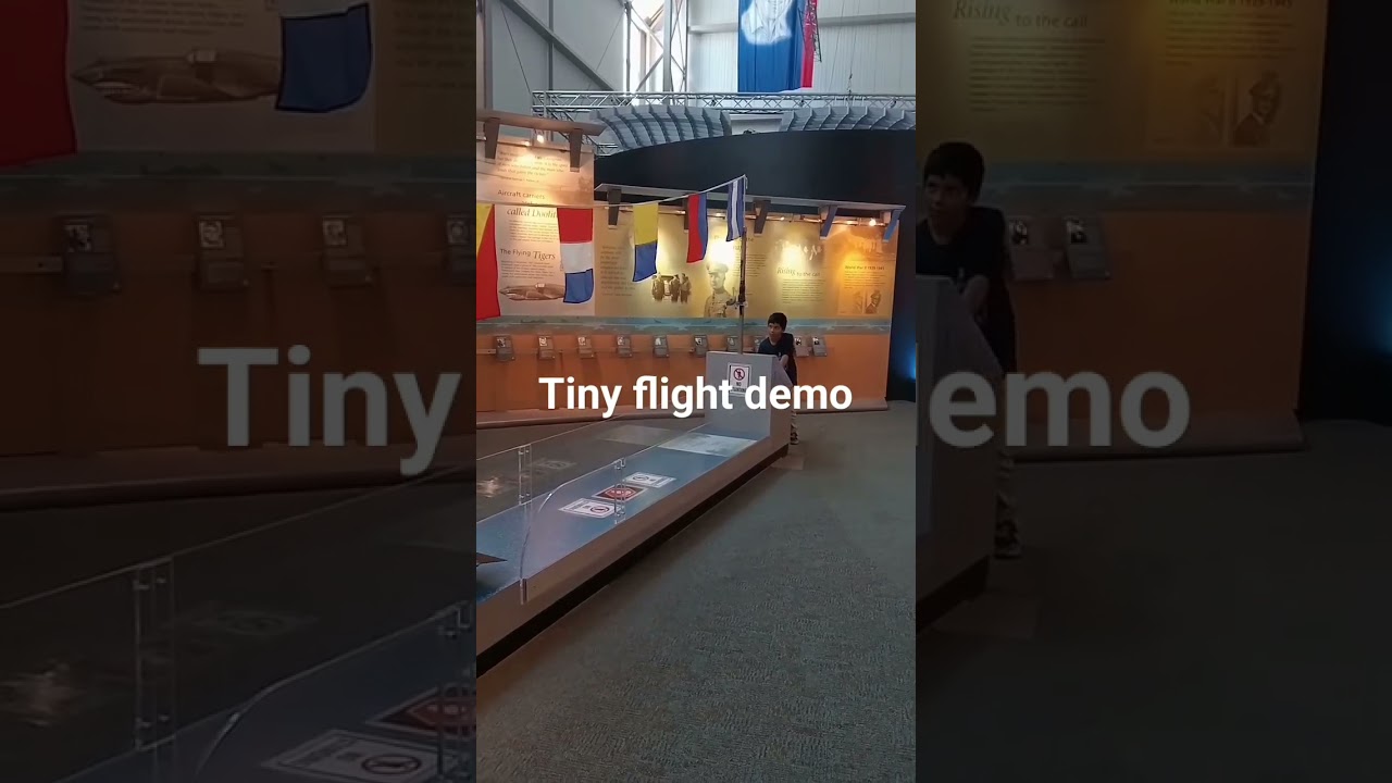 Tiny flight landing demo | Try it kids in US national museum