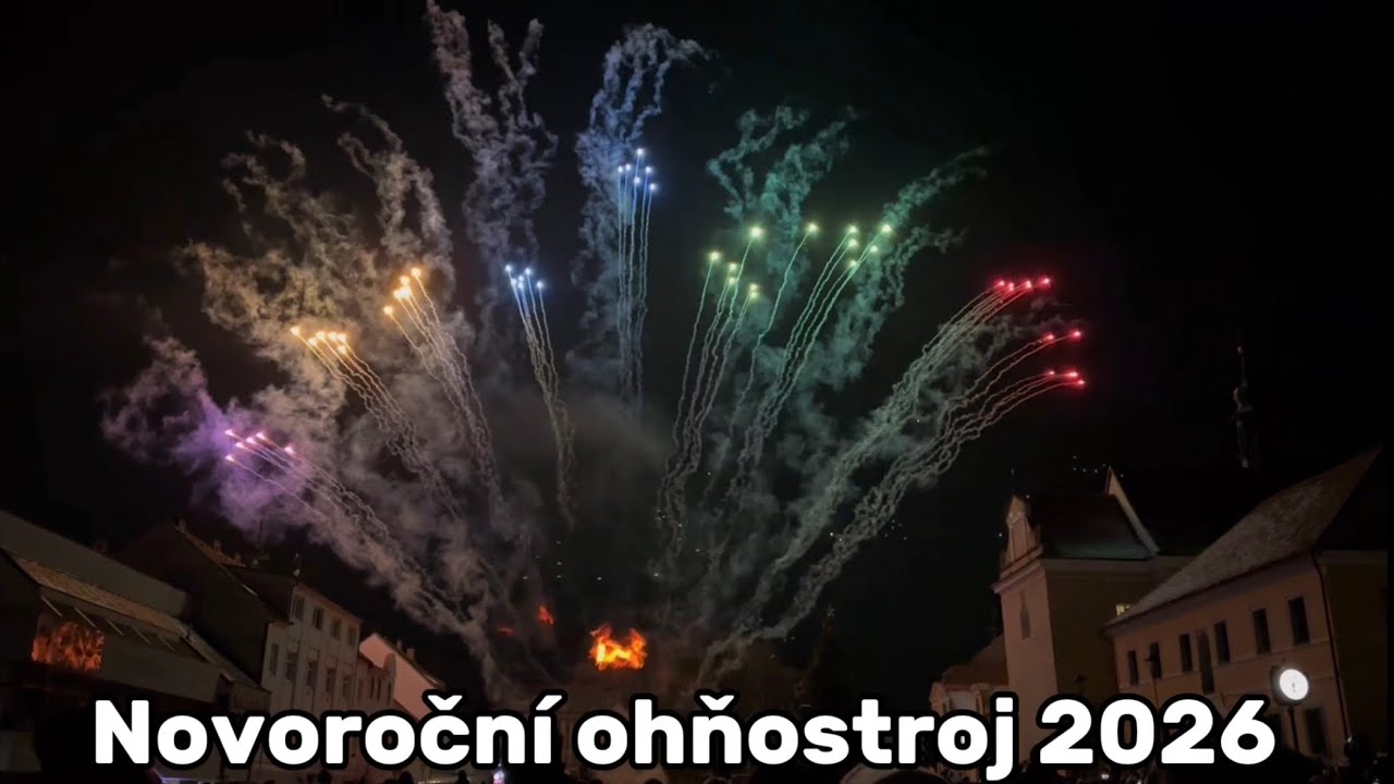 Šťastný nový rok 2026 - Novoroční ohňostroj 2026 v Protivíně 🇨🇿