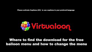 How to change the balloon menu