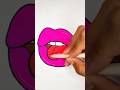 Satisfying Lips  | Art Therapy 🎨✍️ #asmr #drawing #arttherapy #coloring #cozyart #relaxing