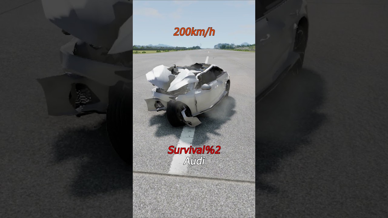 Audi Crash Test 50km/h to 300 km/h 