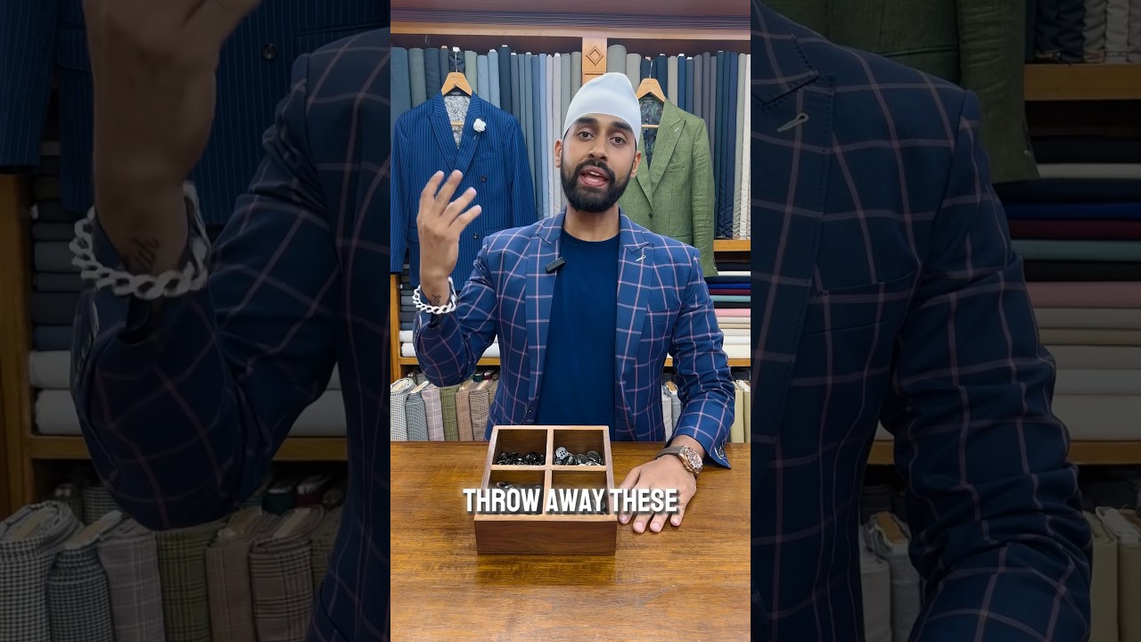 Make sure to get natural horn buttons or mother of pearl shell buttons on your next suits 🪡🧵