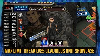 Max Limit Break Gladiolus Level 85 Unit Showcase & Review (The Alchemist Code)