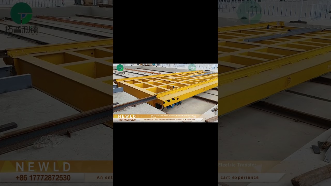 80T Railway Transfer Cart,Factory Cast Steel Wheel Electric Transfer Trolley 