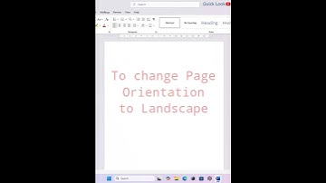 How to Change Page Orientation in Word | Microsoft Word ⏩