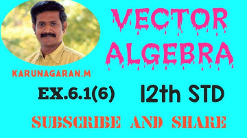 12th STD maths Ex.6.1(6) Area of quadrilateral ABCD having diagonals AC and BD is 1/2|AC X BD|