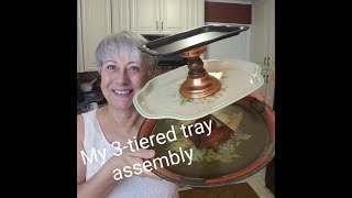 3-tiered tray assembly