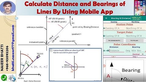 Calculate Distance and Bearings of Lines By Using Mobile App