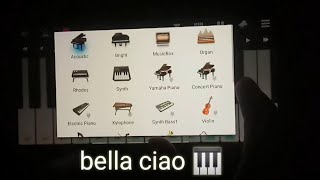 bella ciao ON PIANO IN MOBILE PHONE (WALKBAND)  EASY TO PLAY FOR BEGINNERS screenshot 3