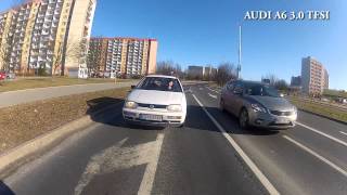 New Audi A6 C7 TFSI 2012 launch control captured by GoPro Hero 2