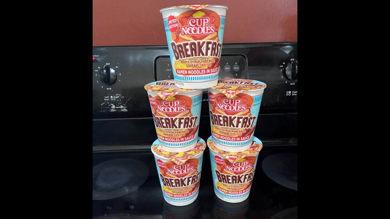 Nissin Cup Noodles Breakfast Limited Edition Review YouTube