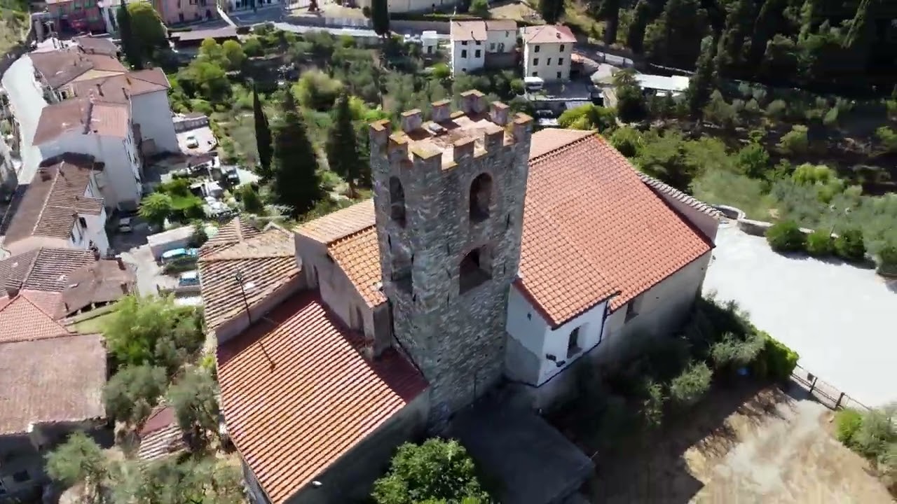 Flying Over Chiesa di Santa Maria Assunta – Historic Italian Church in 4K Drone