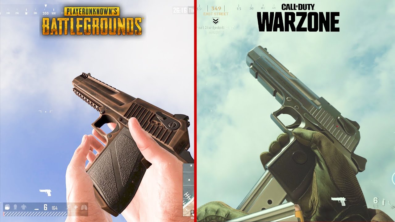 Warzone Vs Pubg Weapons Comparison Sounds & Reload Animation YouTube