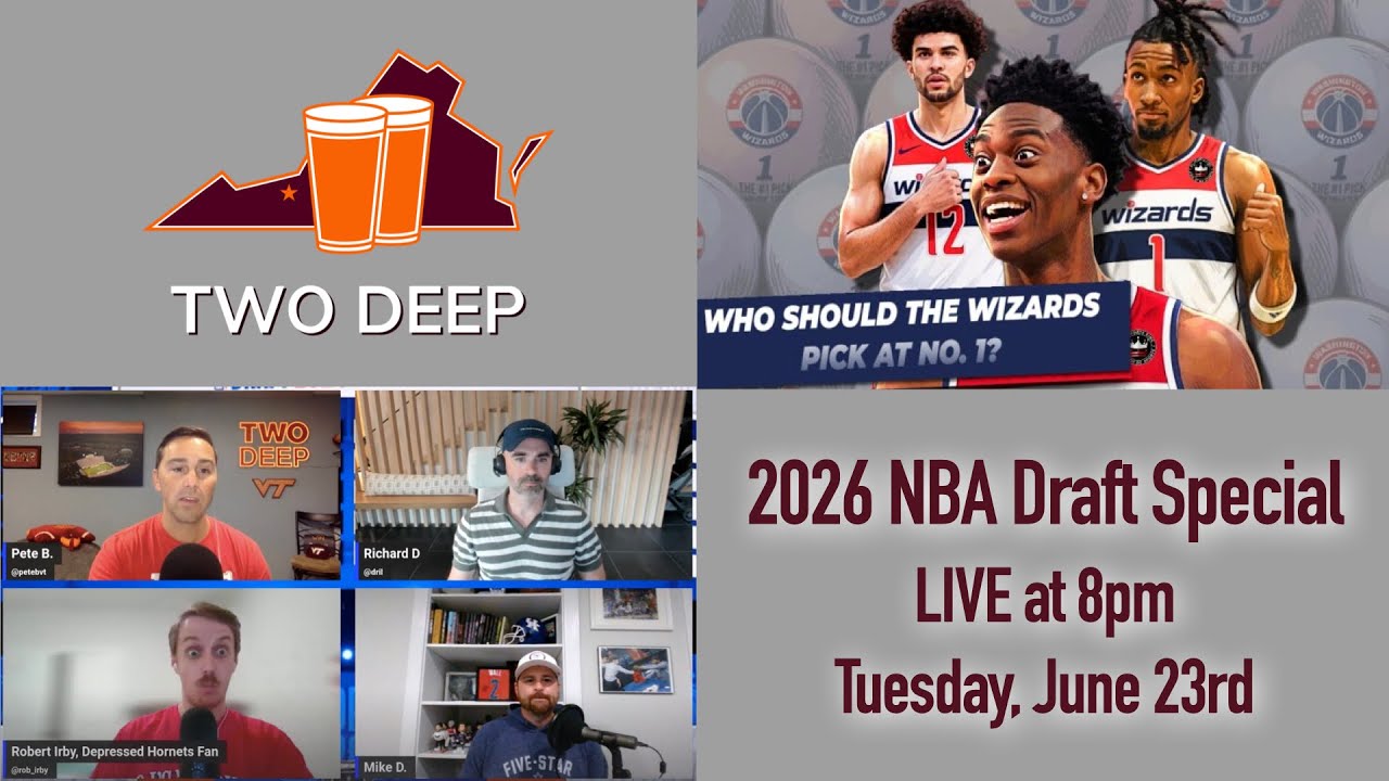 NBA Draft Special LIVE - What Will the Wizards Do at No. 1 | Two Deep