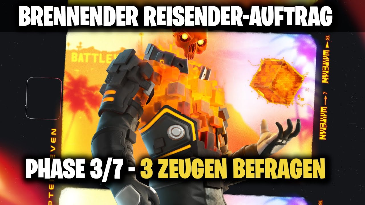 Fortnite | "Brennender Reisender"-Aufgabe | Befrage Zeugen zu den Nullpunktsplittern | Gameplay