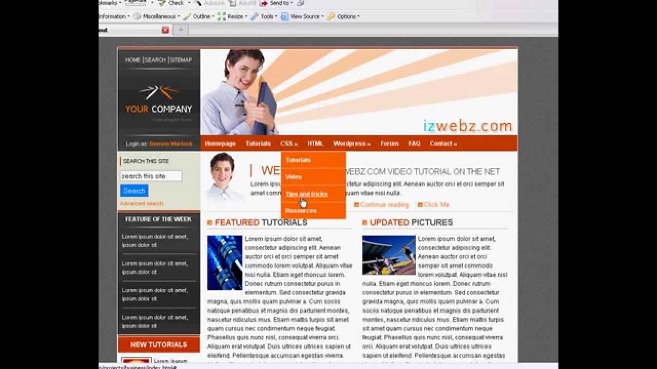 Ke Website thiet ke website html - YouTube