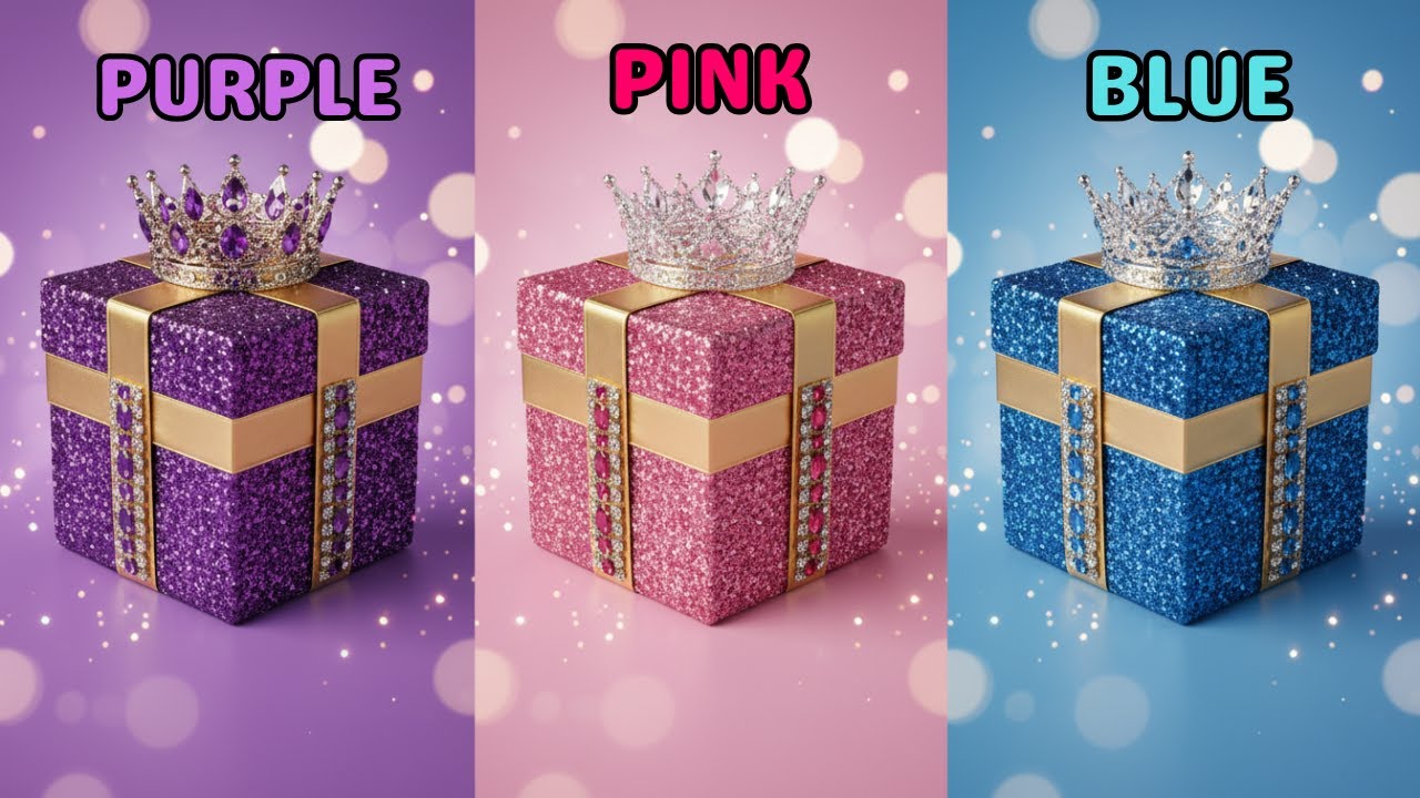 Choose Your Gift Pink, Blue, or Purple 🎁✨