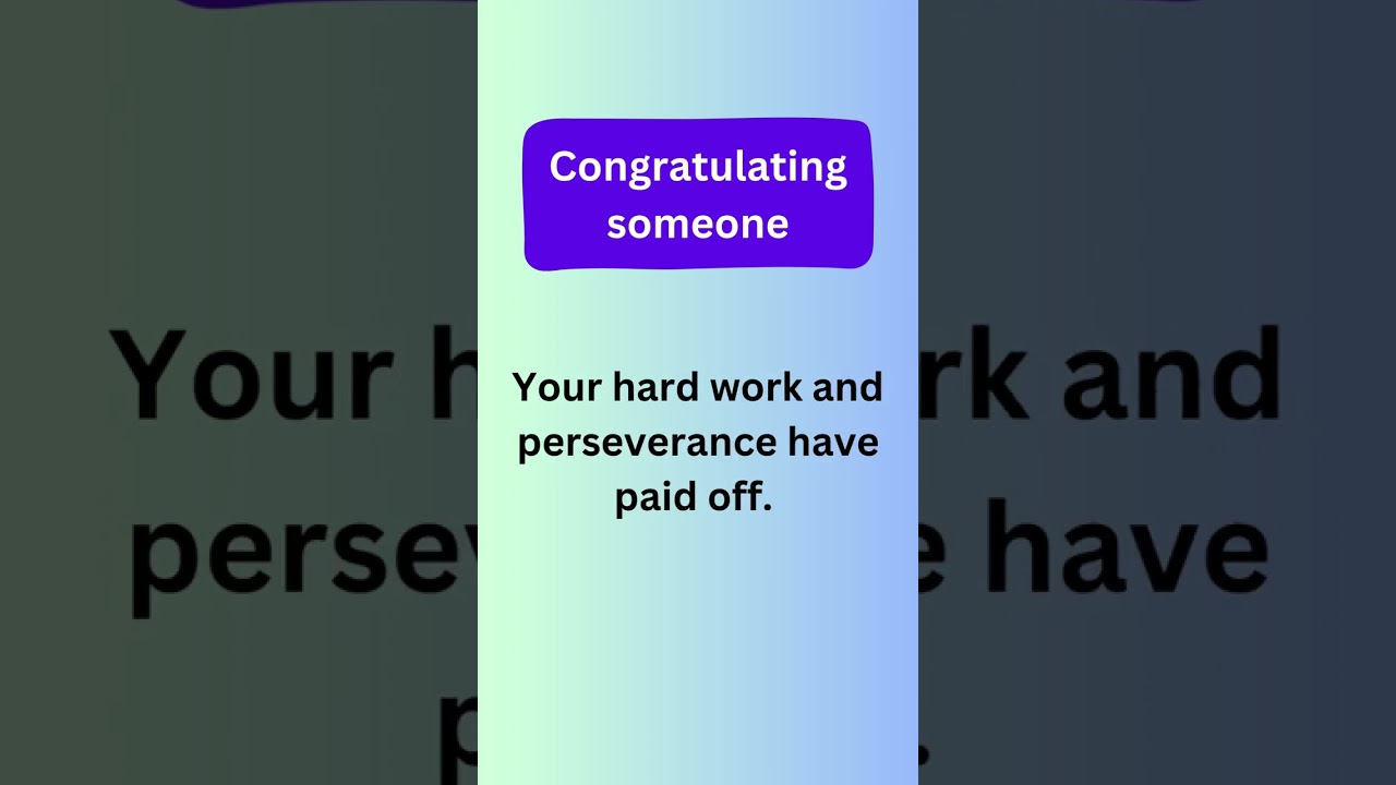 Congratulating someone in English 