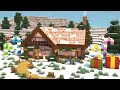 [Minecraft] How to Build a Cherry Blossom Christmas House / Tutorial