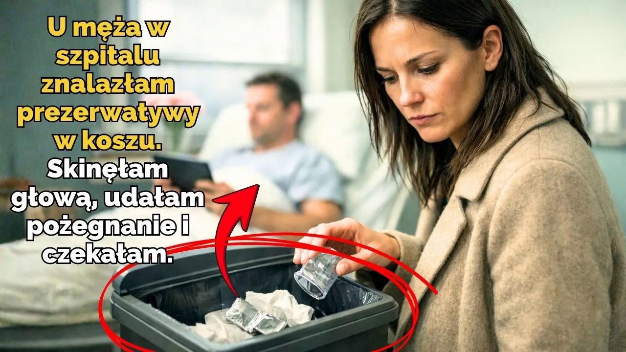 U męża w szpitalu znalazłam prezerwatywy w koszu. Skinęłam głową, udałam pożegnanie i czekałam.