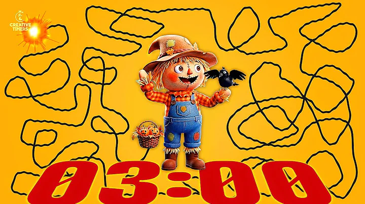 3 MINUTE Timer - SCARECROW BOMB Classroom Countdown With Music 💣🎃